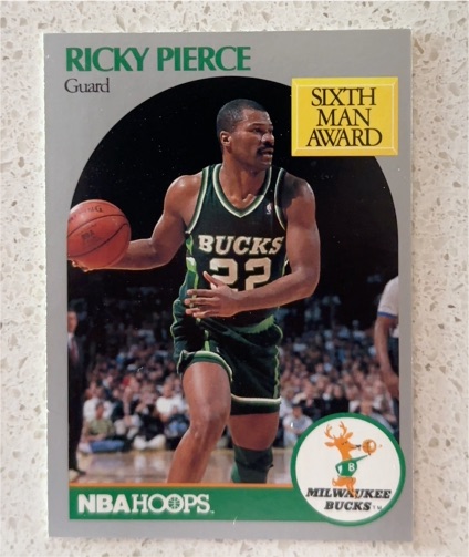 1990 NBA Hoops #179 Ricky Pierce — front