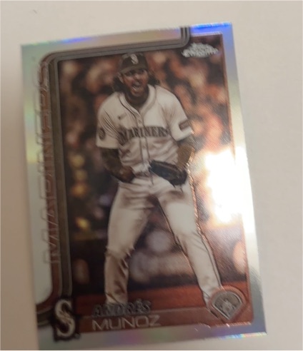 2025 Topps Chrome Update #USC108 Andres Munoz Sepia Refractor — front