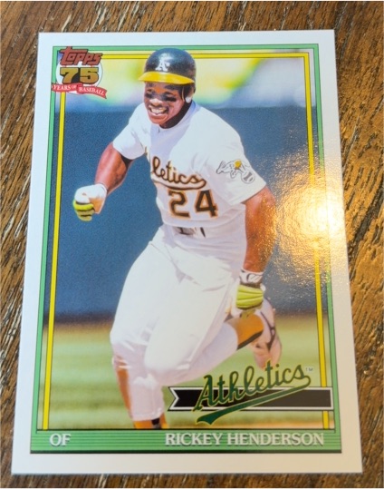 1991 Topps #52 Rickey Henderson — front