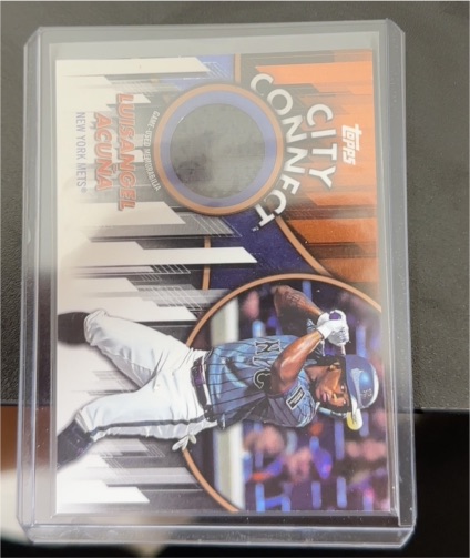2026 Topps Series 1 City Connect Relic #CC-LAC Luisangel Acuna — front
