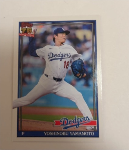 2026 Topps Series 1 1991 Throwback #T91-55 Yoshinobu Yamamoto — front