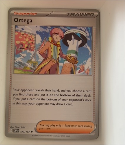 2023 Pokémon Scarlet & Violet SV03: Obsidian Flames #190 Ortega — front
