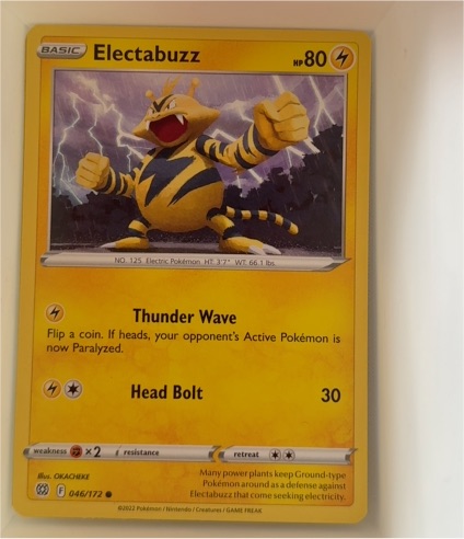 2022 Pokémon Sword & Shield Brilliant Stars #46 Electabuzz — front