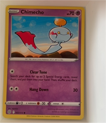 2022 Pokémon Brilliant Stars #063 Chimecho — front