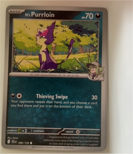 2025 Pokémon Scarlet & Violet Journey Together #096 N's Purrloin — front