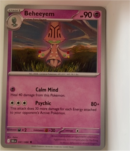 2025 Pokemon Scarlet & Violet Black Bolt #041 Beheeyem — front