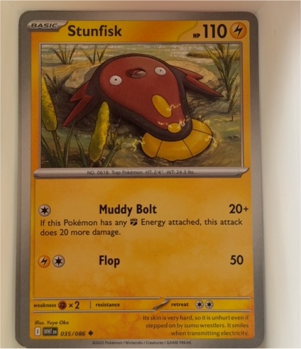 2023 Pokémon Scarlet & Violet SV: White Flare #035 Stunfisk — front