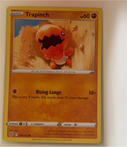 2022 Pokémon Brilliant Stars #74 Trapinch — front
