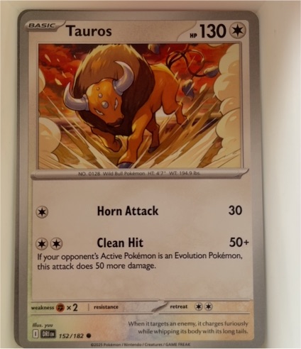 2025 Pokemon SV10: Destined Rivals #152 Tauros — front