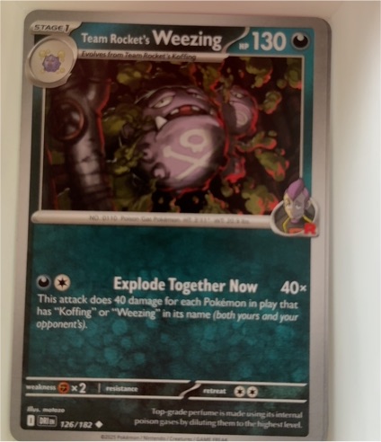 2022 Pokémon SV10: Destined Rivals #126 Team Rocket's Weezing — front