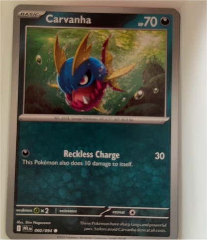 2015 Pokémon Phantasmal Flames 060 Carvanha — front