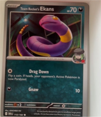 2023 Pokémon SV10: Destined Rivals #112 Team Rocket's Ekans — front