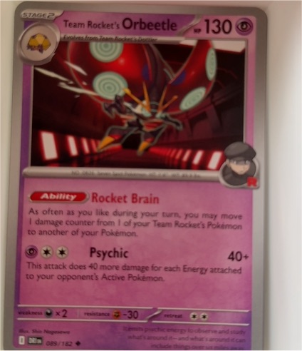 2025 Pokemon SV10: Destined Rivals #089 Team Rocket's Orbeetle — front
