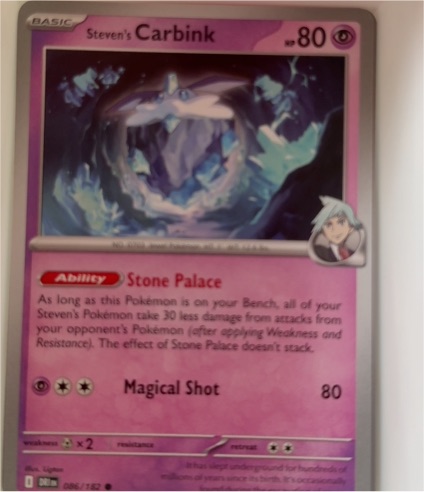 2023 Pokémon SV10: Destined Rivals #086 Steven's Carbink — front