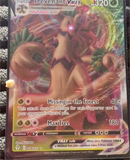 2021 Pokémon TCG Evolving Skies #014 Trevenant VMAX — front
