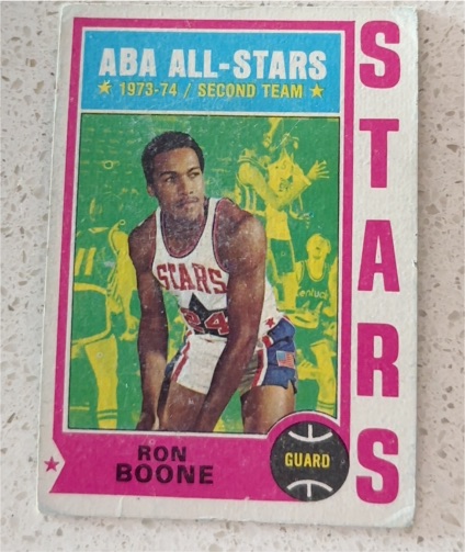 1974-75 Topps #195 Ron Boone Utah Stars — front