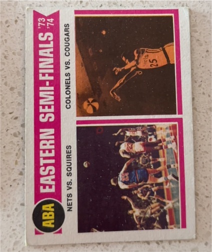 1974-75 Topps #246 ABA Eastern Semi-Finals — front