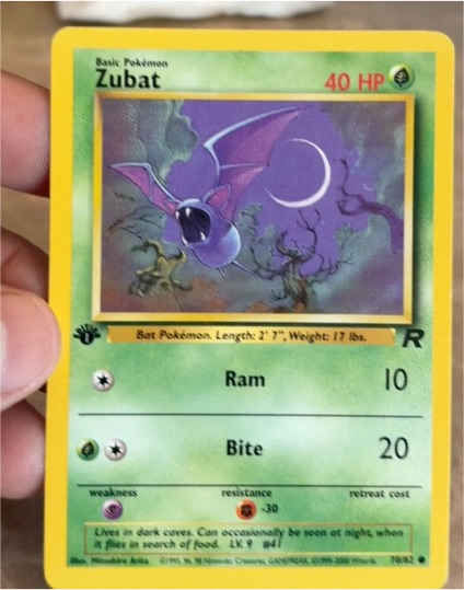 2000 Pokémon Team Rocket #70 Zubat — front