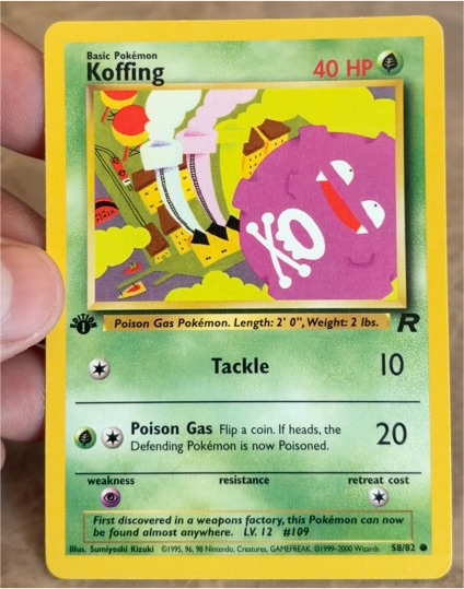 2000 Team Rocket 58 Koffing — front