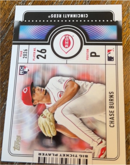 2026 Topps Series 1 Big Ticket Player #BTP-24 Chase Burns — front