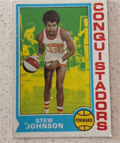 1974-75 Topps #214 Stew Johnson — front