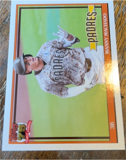 2026 Topps Series 1 1991 Topps 75th Anniversary #T91-23 Manny Machado — front