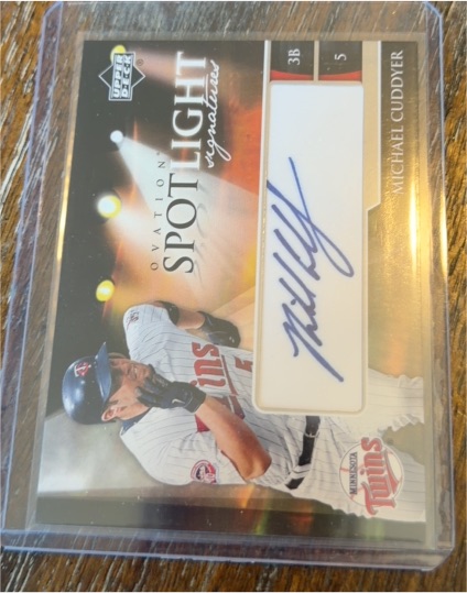 2006 Upper Deck Ovation Spotlight Signatures #SS-MC Michael Cuddyer — front