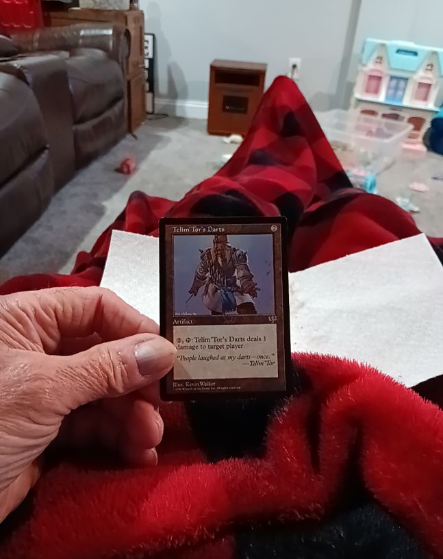 1996 Magic: The Gathering Telim'Tor's Darts Mirage — front