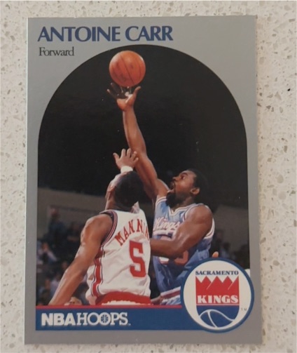 1990-91 NBA Hoops #255 Antoine Carr — front