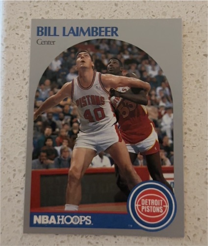 1990 NBA Hoops #108 Bill Laimbeer — front