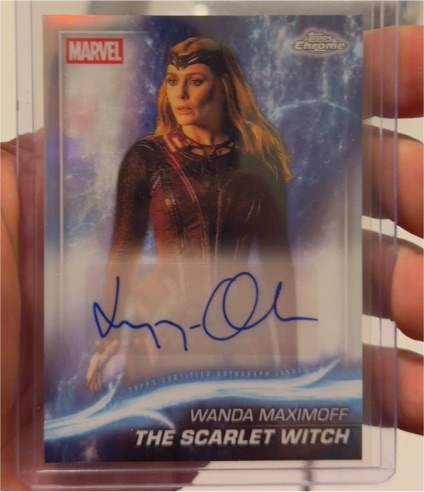 2025 Topps Chrome Marvel Studios Scarlet Witch Elizabeth Olsen AUTO #AA-EO — front