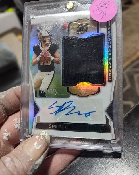 2024 Panini Certified #FMS-SRR Spencer Rattler Freshman Fabric Rookie Patch Auto — front