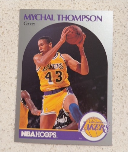 1990-91 NBA Hoops #160 Mychal Thompson — front