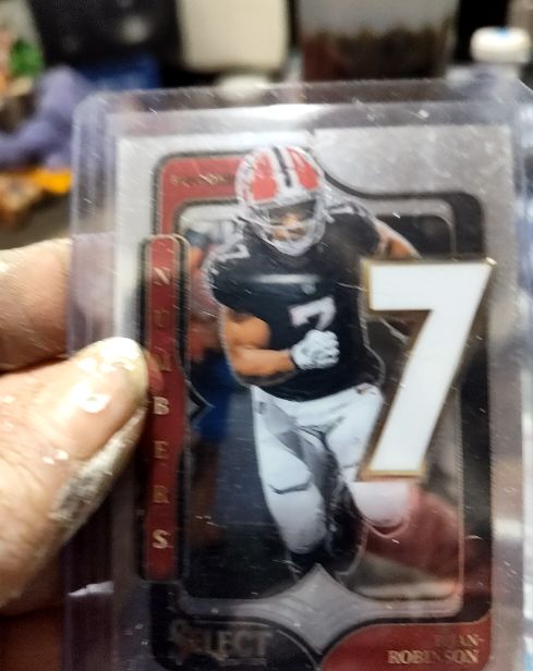 2024 Panini Select Numbers #7 Bijan Robinson — front
