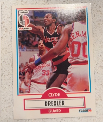 1990-91 Fleer #154 Clyde Drexler — front