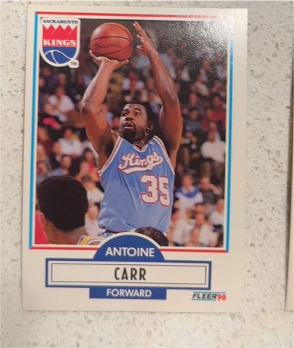 1990 Fleer #163 Antoine Carr — front