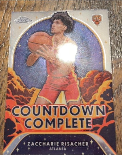 2024-25 Topps Chrome Countdown Complete #CC-11 Zaccharie Risacher — front