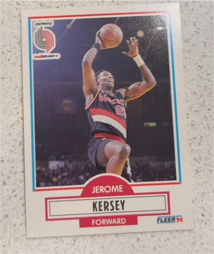 1990-91 Fleer #157 Jerome Kersey Portland Trail Blazers — front