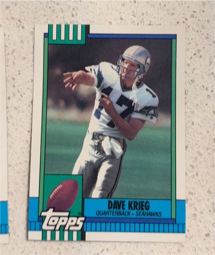1990 Topps #338 Dave Krieg — front