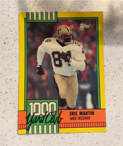 1990 Topps 1000 Yard Club #23 Eric Martin — front