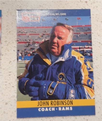 1990 Pro Set #176 John Robinson — front