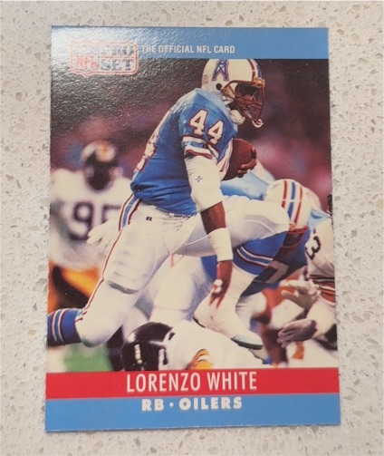 1990 Pro Set #125 Lorenzo White Houston Oilers — front