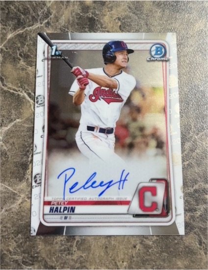 2020 Bowman Chrome #BD-69 Petey Halpin — front