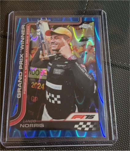 2024 Topps Chrome F1 #75 Lando Norris Grand Prix Winner — front
