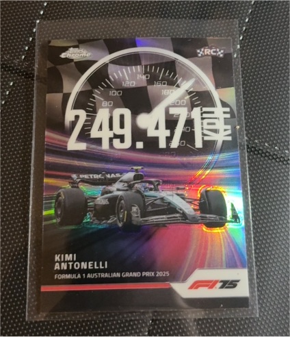 2025 Topps Chrome Formula 1 #TS-4 Kimi Antonelli Top Speed Rookie — front