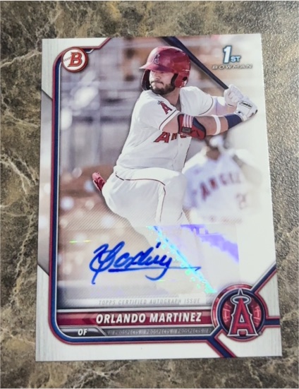 2022 Bowman Paper Prospect Autographs #PPA-OM Orlando Martinez — front