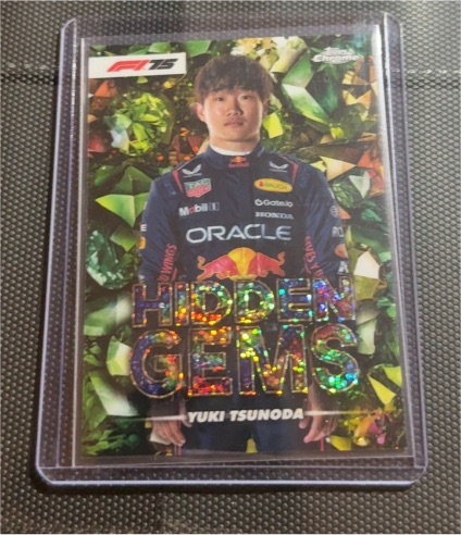 2025 Topps Chrome Formula 1 Diamond 75th Anniversary #D75-2 Yuki Tsunoda — front