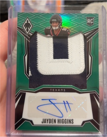 2025 Panini Phoenix #RPS-JHS Jayden Higgins Rookie Patch Autograph — front