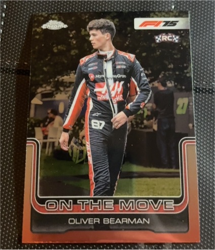 2025 Topps Chrome F1 #186 Oliver Bearman On The Move — front