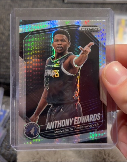 2021-22 Panini Prizm #37 Anthony Edwards — front